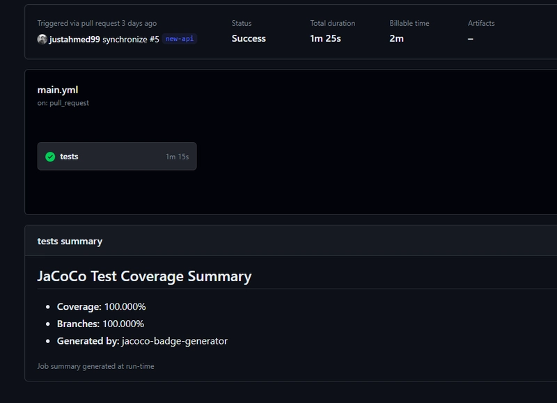 Workflow detail /images/configure-github-actions-unit-test-for-java-project-plus-code-coverage-with-jacoco/coverage-6.webp